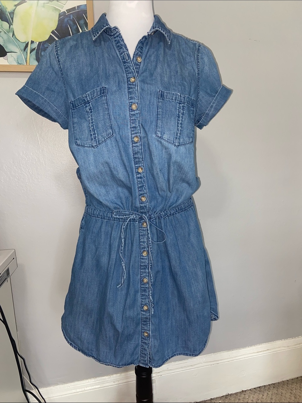 Gap chambray/denim shirt dress